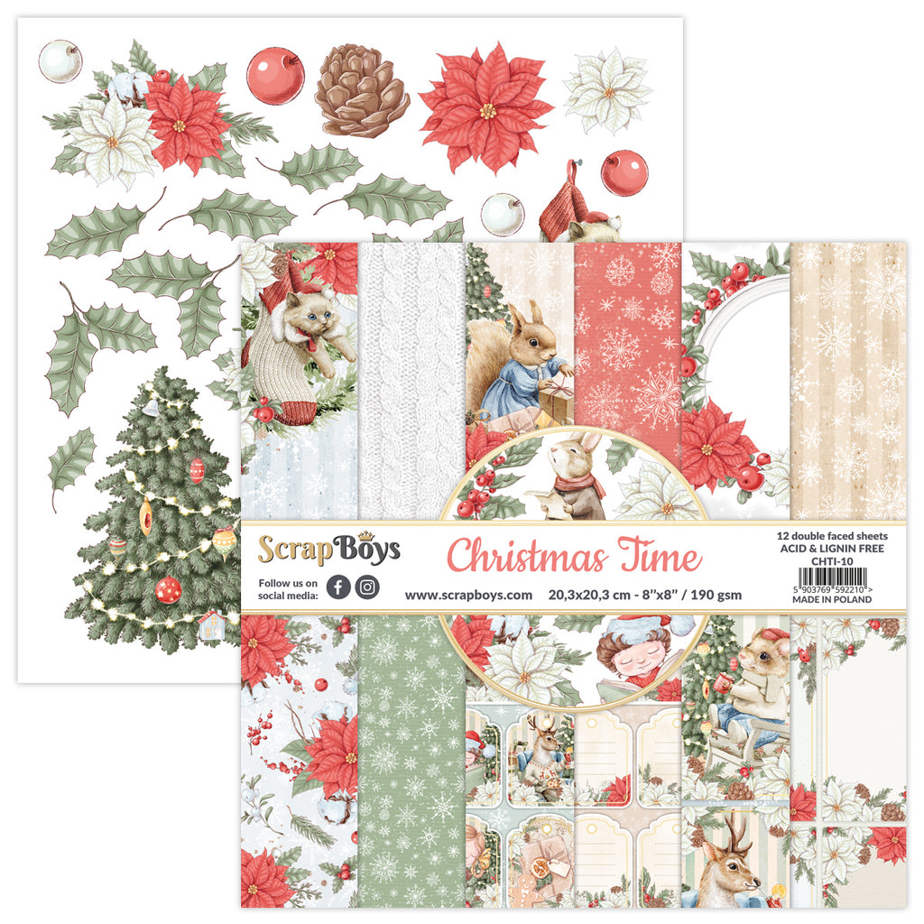 CHTI-10 : Christmas Time - 8"x8" paper pad