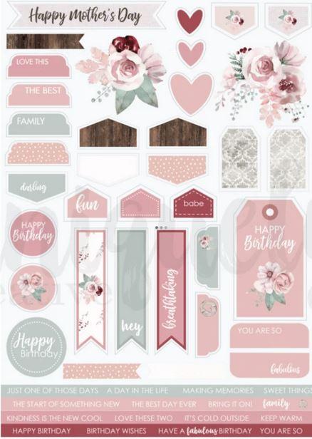 UCPWRCP :  Winter Rose Cut Apart Sheet  (Uniquely Creative)