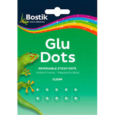 Bostik Glue Dots - Medium Clear 64 pack
