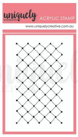 UC1823 Fish Net Mark Making Mini Stamp - Ocean Breeze (Uniquely Creative)