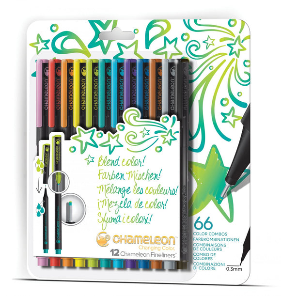Chameleon - Fineliners 12 pack - Bright Colours