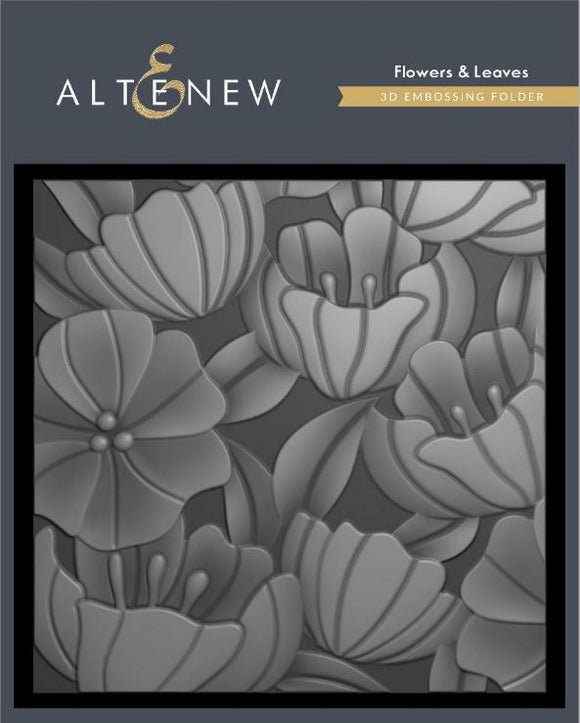 Altenew -3D Embossing Folder Flowers and Leaves ALT4412