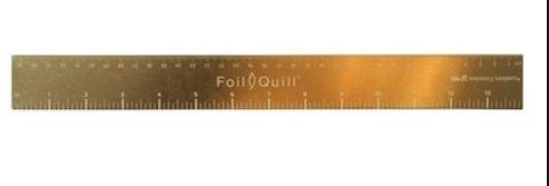 661111 - Tool - WR -  Foil Quill - Gold Magnetic Ruler - 14 Inch