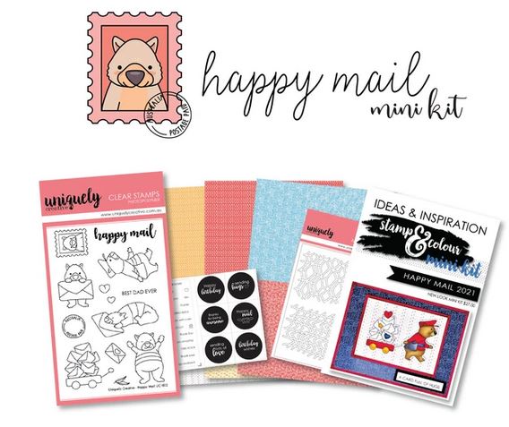 Uniquely Creative Mini Stamp & Colour Kit Club - Happy Mail (Feb21)