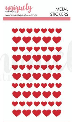 UCE1786 - Metal Stickers - Red Hearts : Serendipity (Uniquely Creative)