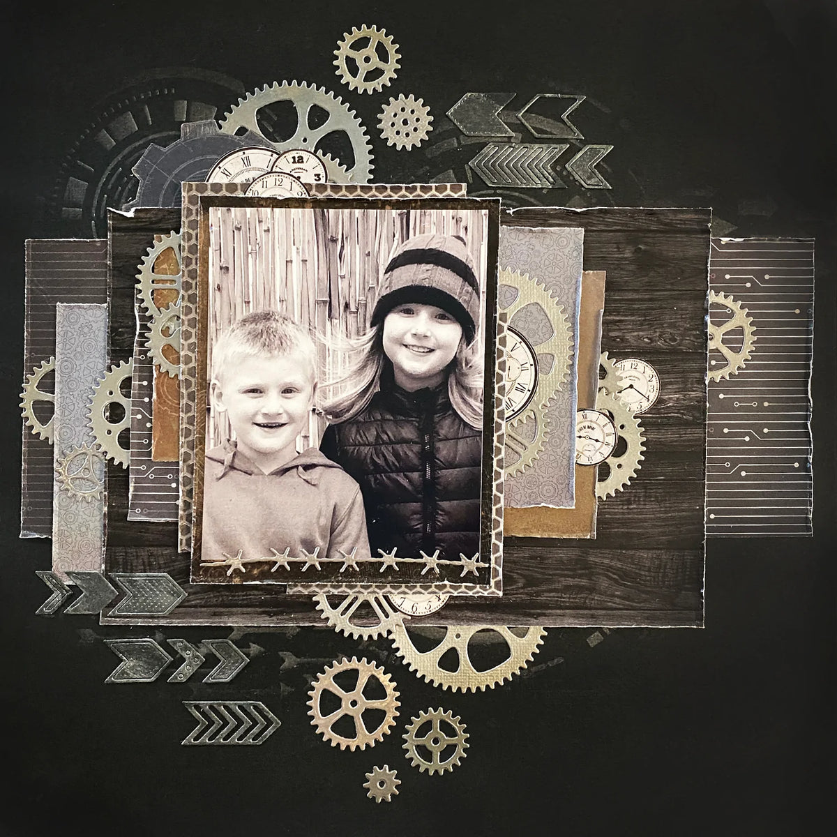17871 : Cog and Track Border Die - Paper Rose – Craftables