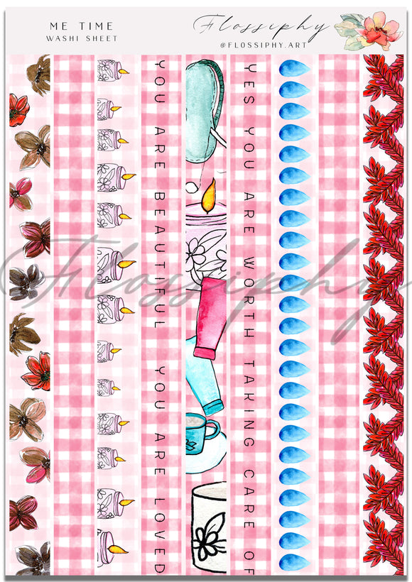 Me Time Washi Sheet (Flossiphy)