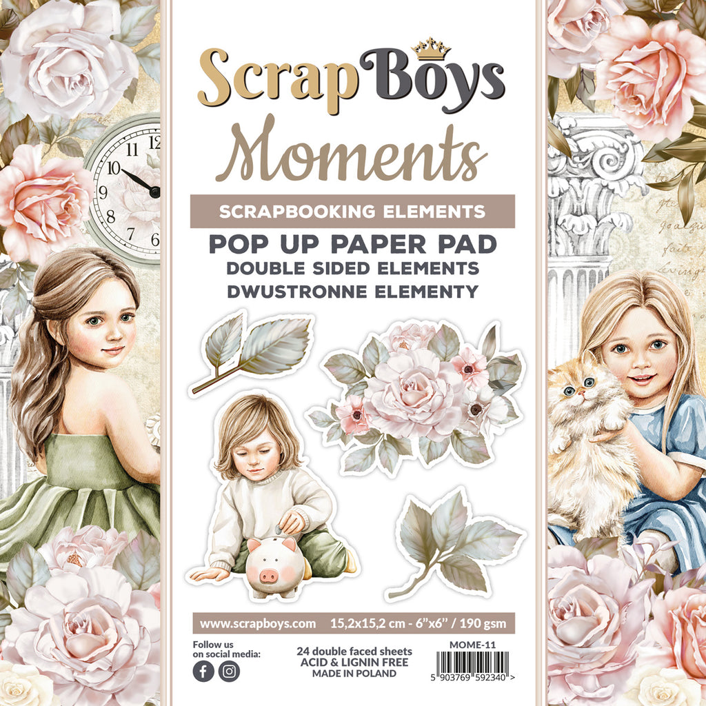 MOME-PU : Moments - 6"x 6" double sided pop-up paper pad