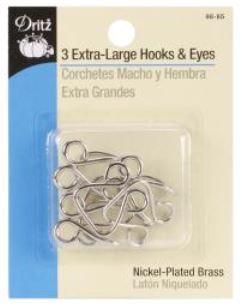 Dritz- 3 Extra large Hooks - Nickel