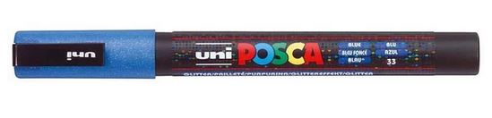 Uni Posca Marker 0.9-1.3mm Fine Glitter Blue PC-3M