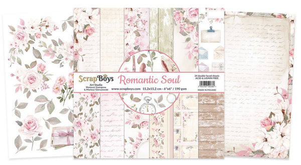 ScrapBoys - ROSO-09 6" x 6" Paper Pad (Romantic Soul)