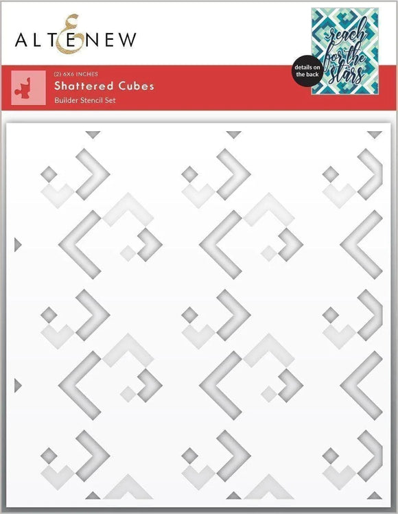 Shattered Cubes - 3D Builder Stencil Set : (ALT6526)