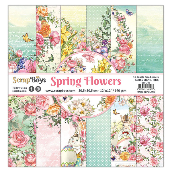 SPFL-08 - 12" x 12" Paper Pack : Spring Flowers