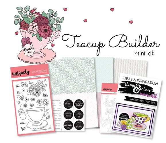 Uniquely Creative Mini Stamp & Colour Kit Club - Teacup Builder (May 21)