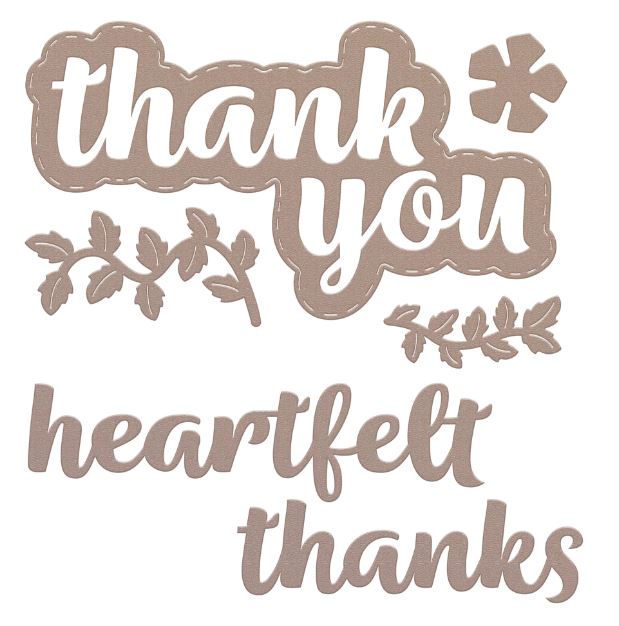 CO728661 : Die Cut Set : Thank you Sentiments (7pc)