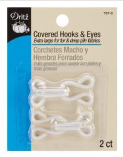 Dritz Covered Hooks & Eyes 2/Pkg White