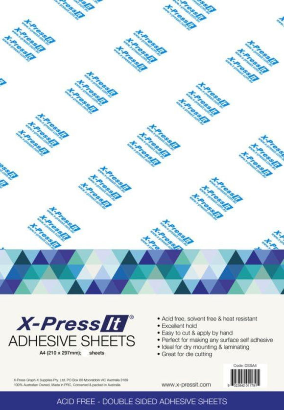 X-Press it  Double Sided Adhesive Sheet - A4 Single Sheets