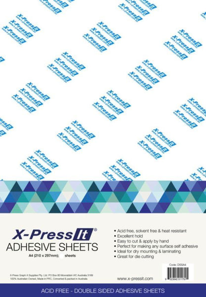 X-Press it-Double Sided Adhesive Sheet - A4 25 Pack
